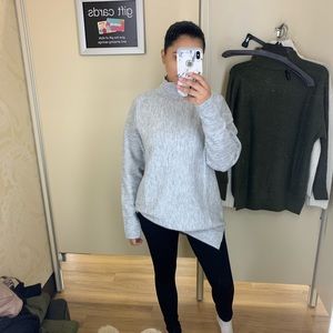 Grey long mock neck  sweater